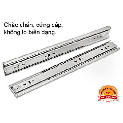 Bộ 2 Thanh ray trượt ngăn kéo tủ cho thợ làm tủ, đóng tủ - Loại giảm chấn