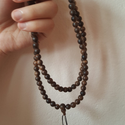 Vòng tay chuỗi 108 Hạt Trầm Hương Sánh Ghép cho nam CMH01