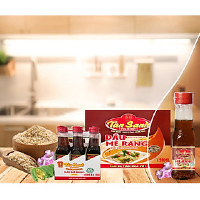 1 thùng 24 chai Dầu Mè Rang Tân Sanh 120ml