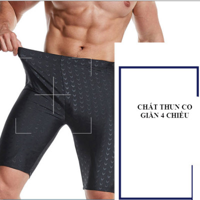 Quần Bơi Lửng Cho Nam Với Thiết Kế Vảy Cá Mập Yesure Chống Thấm Nước , Nhanh Khô Tặng Kèm Nón Bơi Vải chống nước, có thể dùng cho vận động viên chuyên nghiệp hoặc người có sở thích đi bơi