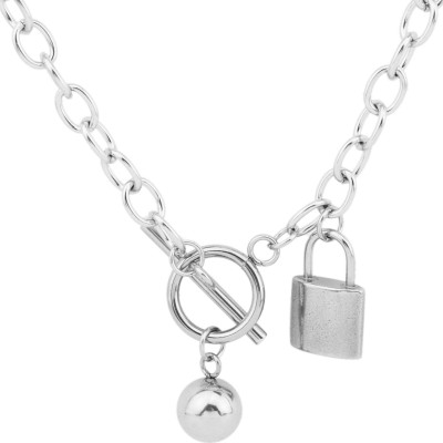 Vòng cổ hạt tròn bằng thép không gỉ cool hip-hop chuỗi xương đòn unisex