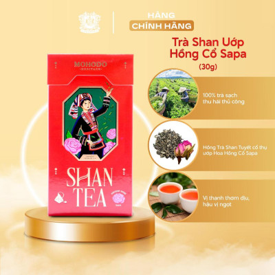 Trà Shan Ướp Hồng Cổ Sapa Mohodo Tốt Cho Tiêu Hóa Giúp Thư Giãn - Hộp 30G