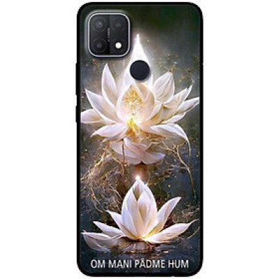 Ốp lưng cho Oppo A15 - A15S - A17 - A17K - A57 4G - A94 5G - A95 5G - Om Mani Sen Trắng - Hàng Chính Hãng