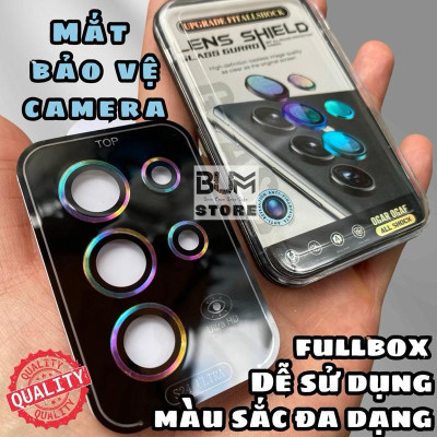 Bộ Len Dán Camera Cho Samsung S25 Ultra / S24 Ultra / S24 Plus / S23 Ultra / S23 Plus / S22 Ultra Có Khung Tự Dán