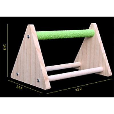 1 cầu đậu tam giác (22*13*14) cây ngang mài móng dùng cho vẹt đứng