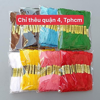 Chỉ cotton thêu tranh chữ thập mã chuẩn DMC, 1 tép khoảng 8 mét chỉ