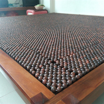 Chiếu Hạt Gỗ Trắc Mộc Cao Cấp Hạt 1.8cm ( video , hình thật )