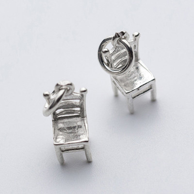 Combo 3 cái charm bạc hình cái ghế treo - Ngọc Quý Gemstones