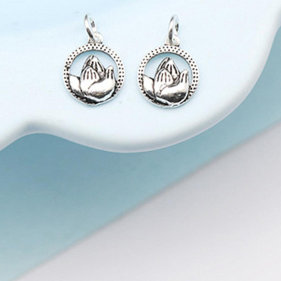 Combo 3 cái charm bạc hình hoa sen nhỏ treo - Ngọc Quý Gemstones