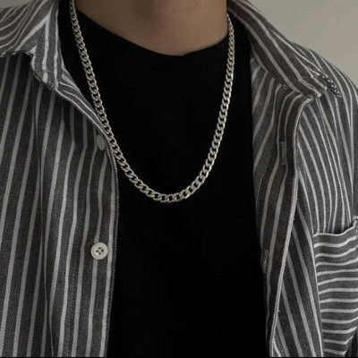 Dây chuyền nam titan cao cấp sang trọng thép không gỉ lặc trangsucpt kích cỡ 7mm màu trắng PTDCNA01