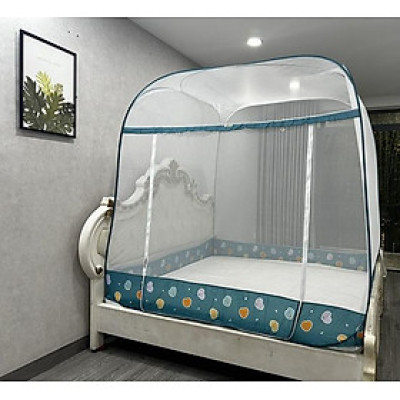 Màn Chụp , Mùng Chụp Cao Cấp Mộc Miên Đỉnh Vuông - Kích Thước 1,8mx2m- 1 cửa ( video , hình thật )