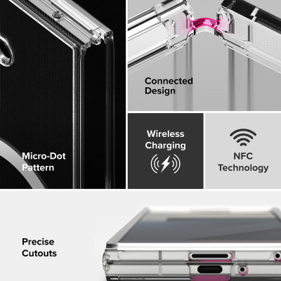 Ốp lưng trong suốt mỏng nhẹ RINGKE Fusion Magnetic cho Samsung Galaxy Z Fold 7, sạc từ tính chống ố vàng_ Hàng chính hãng