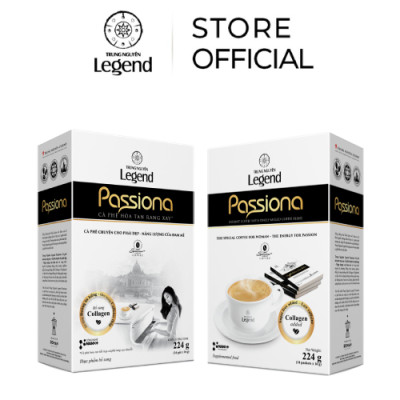 Combo 2 Hộp Cà Phê Trung Nguyên Legend Passiona – Hộp 14 Gói – Cà Phê Dành Cho Phái Đẹp, Ít Caffeine, Bổ Sung Collagen