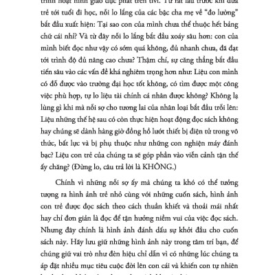 Dạy Con Đọc Sách - Nuôi Dưỡng Tình Yêu Trọn Đời Của Con Dành Cho Sách