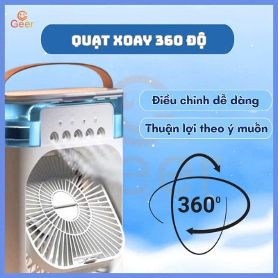 Quạt Phun Sương Điều Hòa Mini Để Bàn Cao Cấp | Có Đèn LED, Mẫu Mới, Hàng Chất Lượng Cao