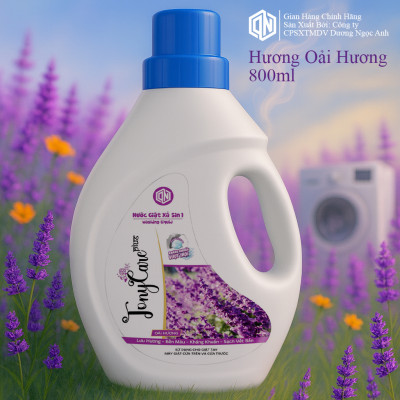 Nước giặt Tonycare 800ml – Hương Oải Hương dịu nhẹ, sạch sâu, lưu hương bền lâu – Chính hãng Tonycare