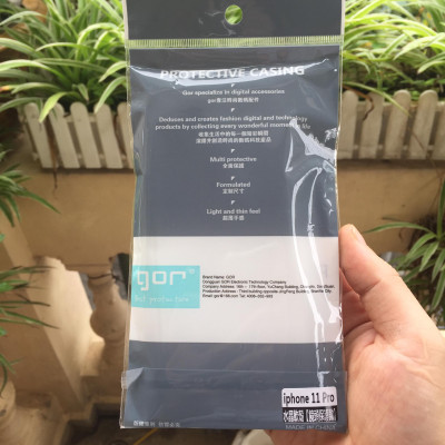 Ốp lưng silicon Gor cho Apple iPhone 11 Pro 5.8 inch siêu mỏng, có gờ bảo vệ camera- Hàng nhập khẩu