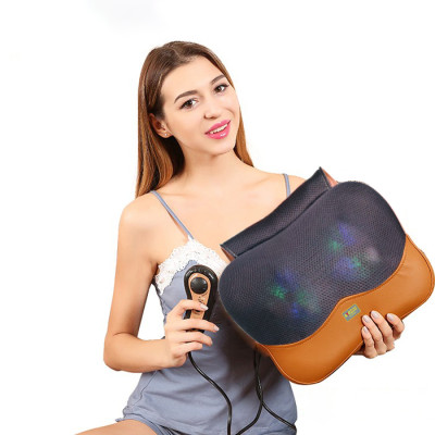 Gối Massage thư giãn hồng ngoại 6 bi  loại mới 