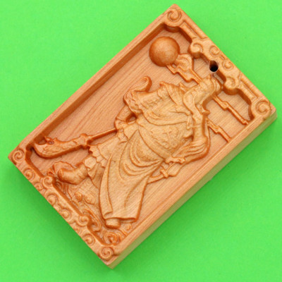 Mặt Gỗ Ngọc Am Khắc Tượng Quan Công MG50