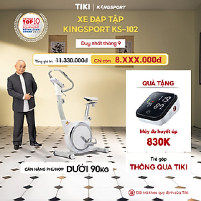 CHỈ GIAO MIỀN NAM | Xe đạp tập KINGSPORT KS-102 thiết kế hiện đại, kháng lực đa cấp độ, tích hợp đồng hồ đo lường chỉ số