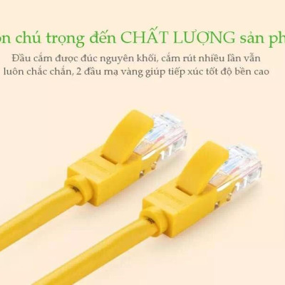Ugreen UG11233NW103TK 5M màu Vàng Cáp mạng LAN CAT5E UPT - HÀNG CHÍNH HÃNG