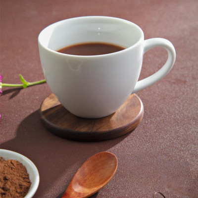 Cốc Cafe Cappuccino Có Tay Cầm Bằng Sứ Màu Trắng - Sứ Long Phương