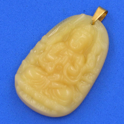 Mặt Phật Thiên Thủ Thiên Nhãn Thạch Anh Vàng 3.6cm - Phật bản mệnh tuổi Tý - Mặt size nhỏ