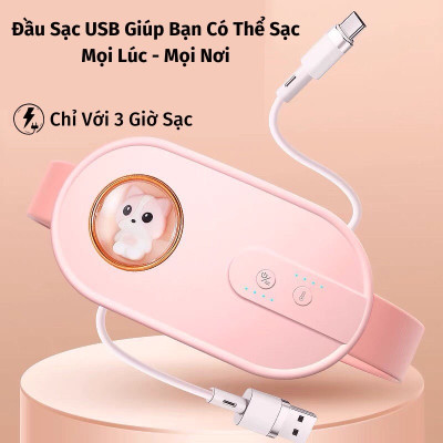 Máy Massage làm ấm bụng đai đeo giảm đau bụng kinh nguyệt, Làm ấm tử cung cho phụ nữ đến kì