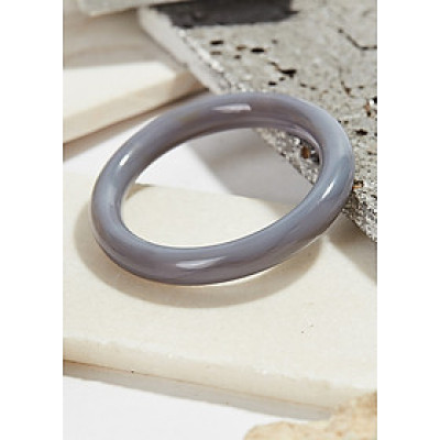 Vòng tay đá mã não xám thiên nhiên bản tròn mệnh kim thủy - Ngọc Quý Gemstones