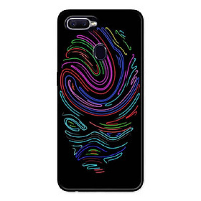 Ốp Lưng in cho Realme 2 Mẫu Vân Tay Neon - Hàng Chính Hãng