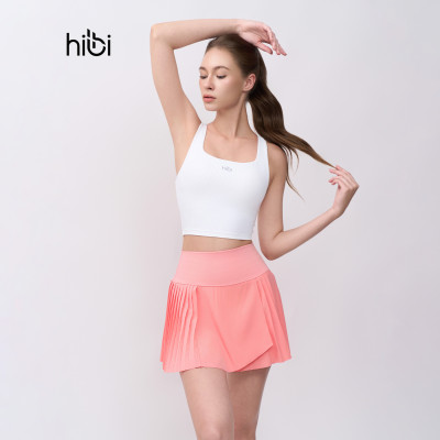 Váy thể thao Hibi Sports SK005, Kiểu xếp ly 2 tà phối chéo, chất vải xi cao cấp