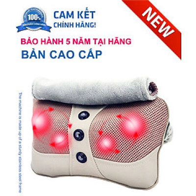 Gối massage thư giãn hồng ngoại ayosun 6 bi