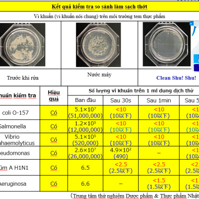 (Combo) Nước ion siêu kiềm CLEAN SHU! SHU! Khử khuẩn & Diệt virus bề mặt đồ dùng vật dụng từ Nhật Bản (1000mL + 500mL)