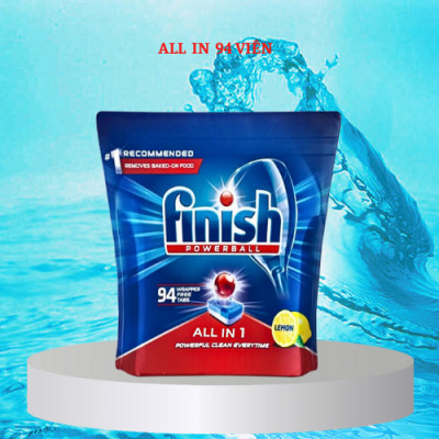 [HCM] Viên rửa bát Finish All in one 90 viên hương chanh