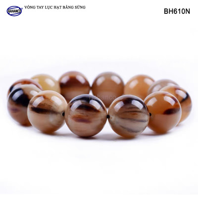 Vòng tay sừng bò Châu Phi vân nưa - phong thủy đuôi lục hạt (BH610N) Đây sẽ là thứ mang tài lộc về nhà bạn - Bracelet of HAHANCO