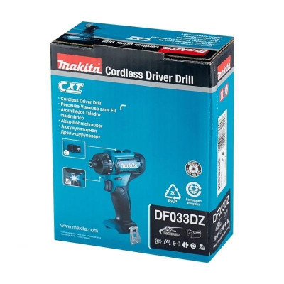 MÁY KHOAN VÀ VẶN VÍT DÙNG PIN 12V 170 W  MAKITA DF033DZ (KHÔNG KÈM PIN VÀ SẠC) - HÀNG CHÍNH HÃNG