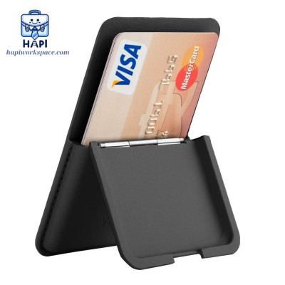 Ví da đựng thẻ hàng chính hãng WiWU Mag Wallet Wi-WM001: Kiêm giá đỡ tiện lợi cho điện thoại, tương thích MS