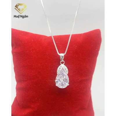 Dây chuyền bạc Ý 925 Huệ Ngân -Giọt sương long lanh PP0575