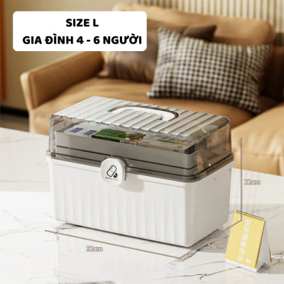 Hộp Đựng Thuốc Gia Đình Kích Thước 32cm x 18cm x 17.5cm