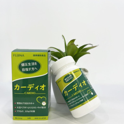 Viên Uống Hỗ Trợ Ổn Định Huyết Áp Cardio Fujina 80 Viên Nhật Bản, Giảm Nguy Cơ Cao Huyết Áp