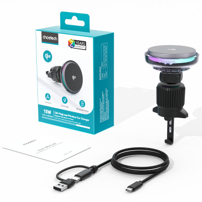 Giá đỡ điện thoại magnetic Choetech T233 sạc nhanh 15W chuẩn Qi2 - Hàng chính hãng