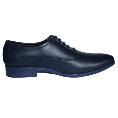 Giày tây nam Huy Hoàng cột dây màu xanh đậm HT7505