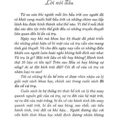 Bí Ẩn Về Vũ Trụ (Tái Bản)