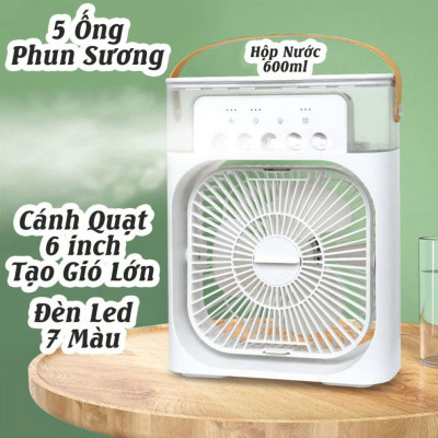 Quạt Phun Sương Điều Hòa Mini Để Bàn Cao Cấp | Có Đèn LED, Mẫu Mới, Hàng Chất Lượng Cao