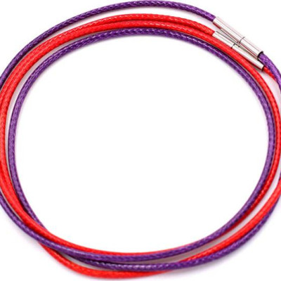 Combo 2 sợi dây đeo cổ cao su - tím + đỏ DCSOI1