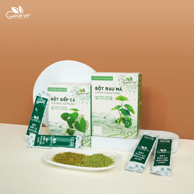 Combo Thanh nhiệt, Giảm mụn (1 hộp Bột diếp cá 72g, 1 hộp Bột rau má 72g, 1 hộp Trà diếp cá túi lọc 40g)