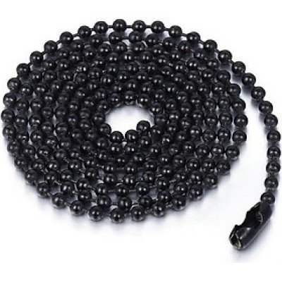 Dây chuyền bi màu đen inox cao cấp không đen DC166