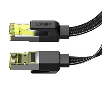 Ugreen UG40167NW189TK 20M cat7 Cáp mạng Lan dạng dây dẹp bọc dù Màu Đen - HÀNG CHÍNH HÃNG