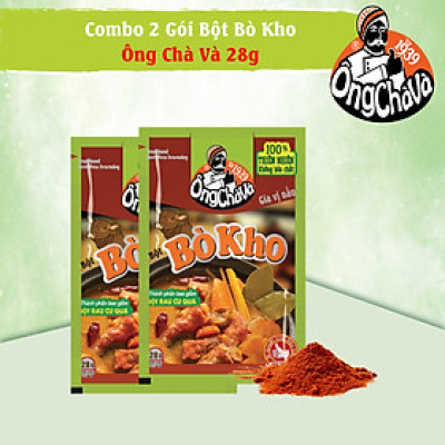 Combo 2 Túi Bột Bò Kho Ông Chà Và 28g (Beef Stew Seasoning Powder)