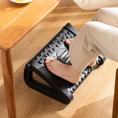 Ghế gác chân KG02S văn phòng công thái học, kê chân matxa cao cấp giảm căng thẳng loại xịn dài 43cm - Hàng chính hãng